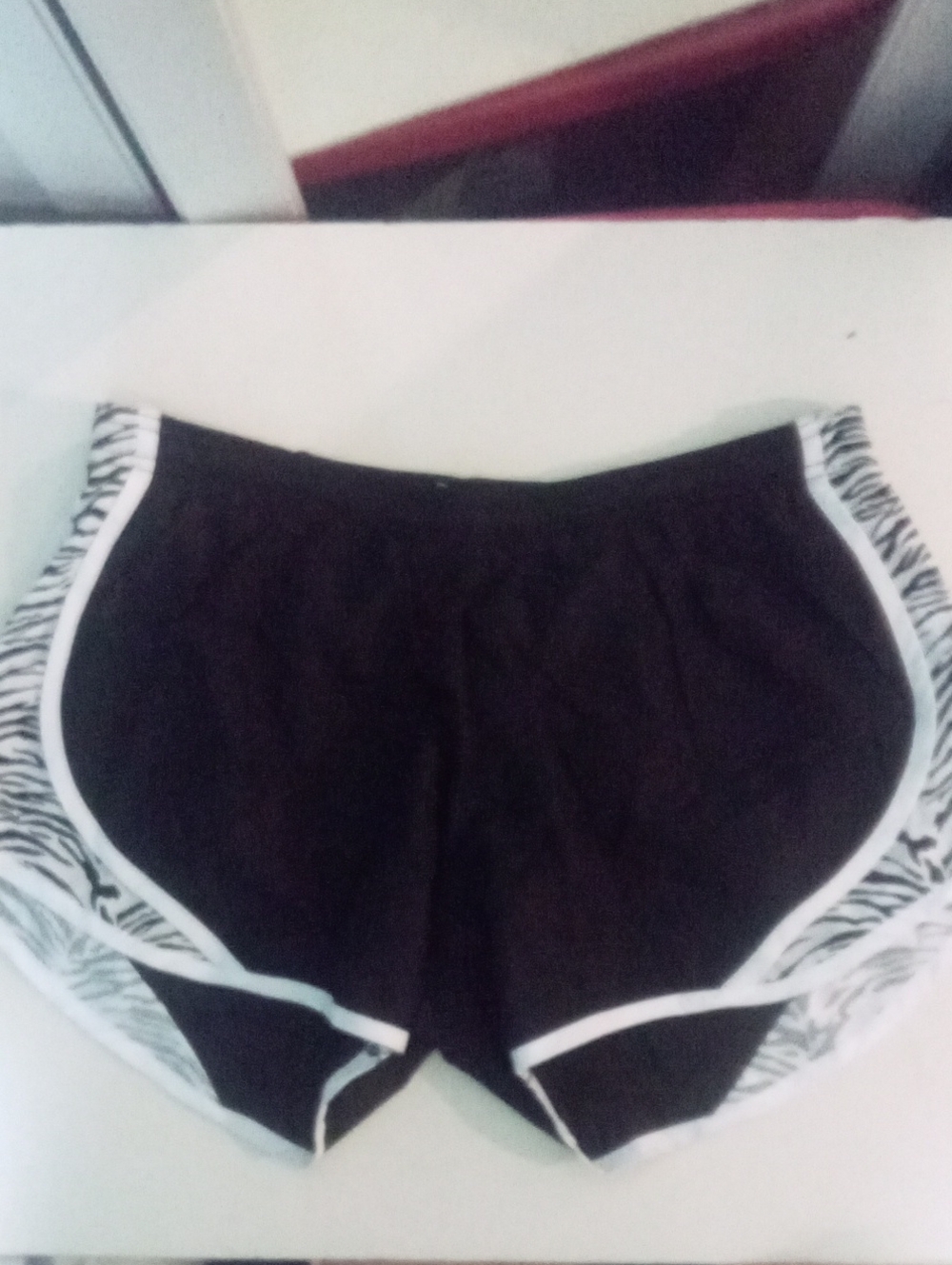 * Black Athletic Lounge Shorts with Zebra Trim Junior's Medium New Bundle Only